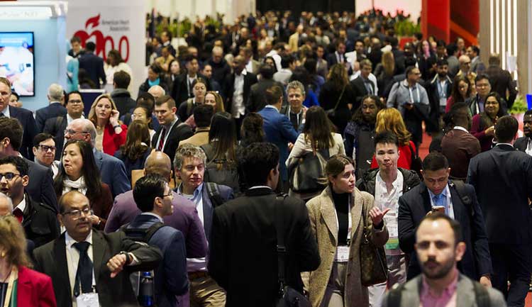 A shot of the crowd between sessions at #AHA24 in Chicago, Illinois.