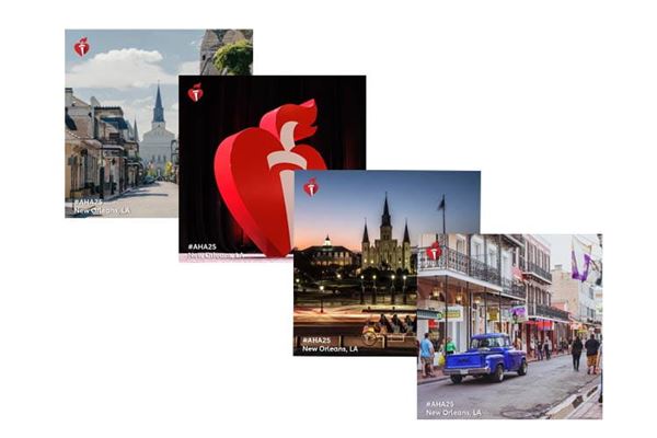Thumbnail images of the AHA25 Social Media jpgs.