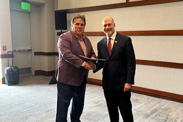 Dr. Luke Brewster with Dr. Bradley S Marino.