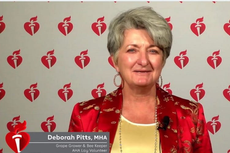 Screen shot from the video of Ms. Pitts talking