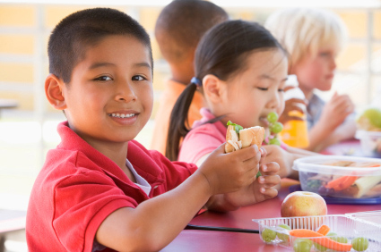 Kids eating