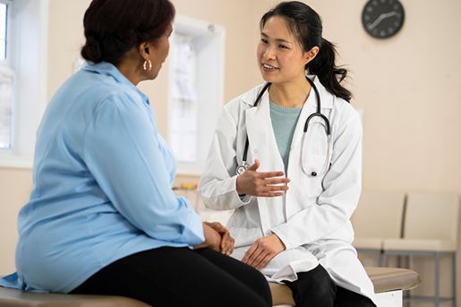 senior woman at the doctor
