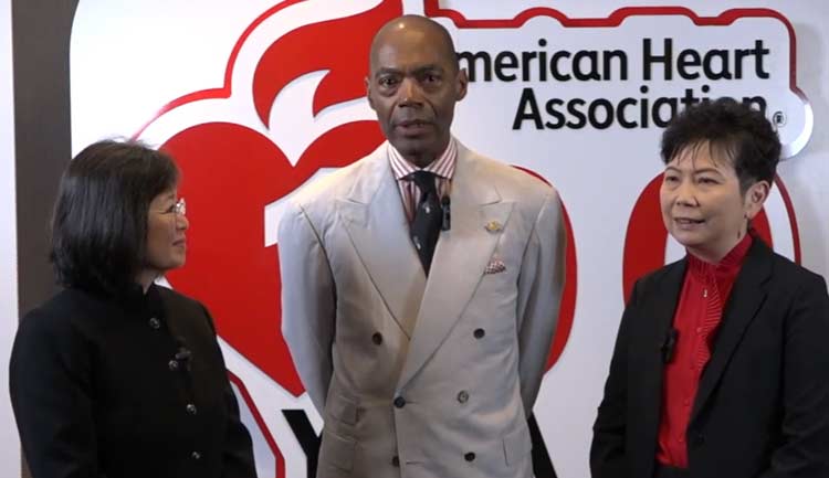 A still frame from a video welcoming attendees to Hypertension 2024 in Chicago.